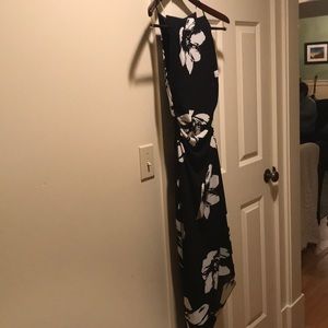 Asymmetrical sleeveless cocktail dress